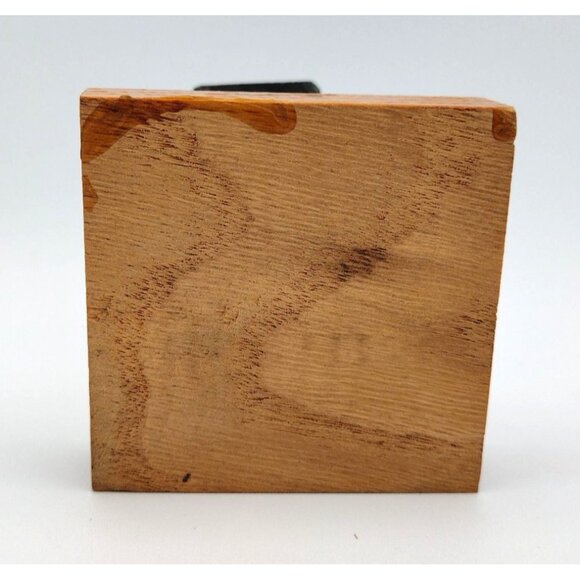 Metal Flea Music Conductor on Wood Block Vintage 1980s Insect Sculpture 3 Inch - Picture 6 of 8